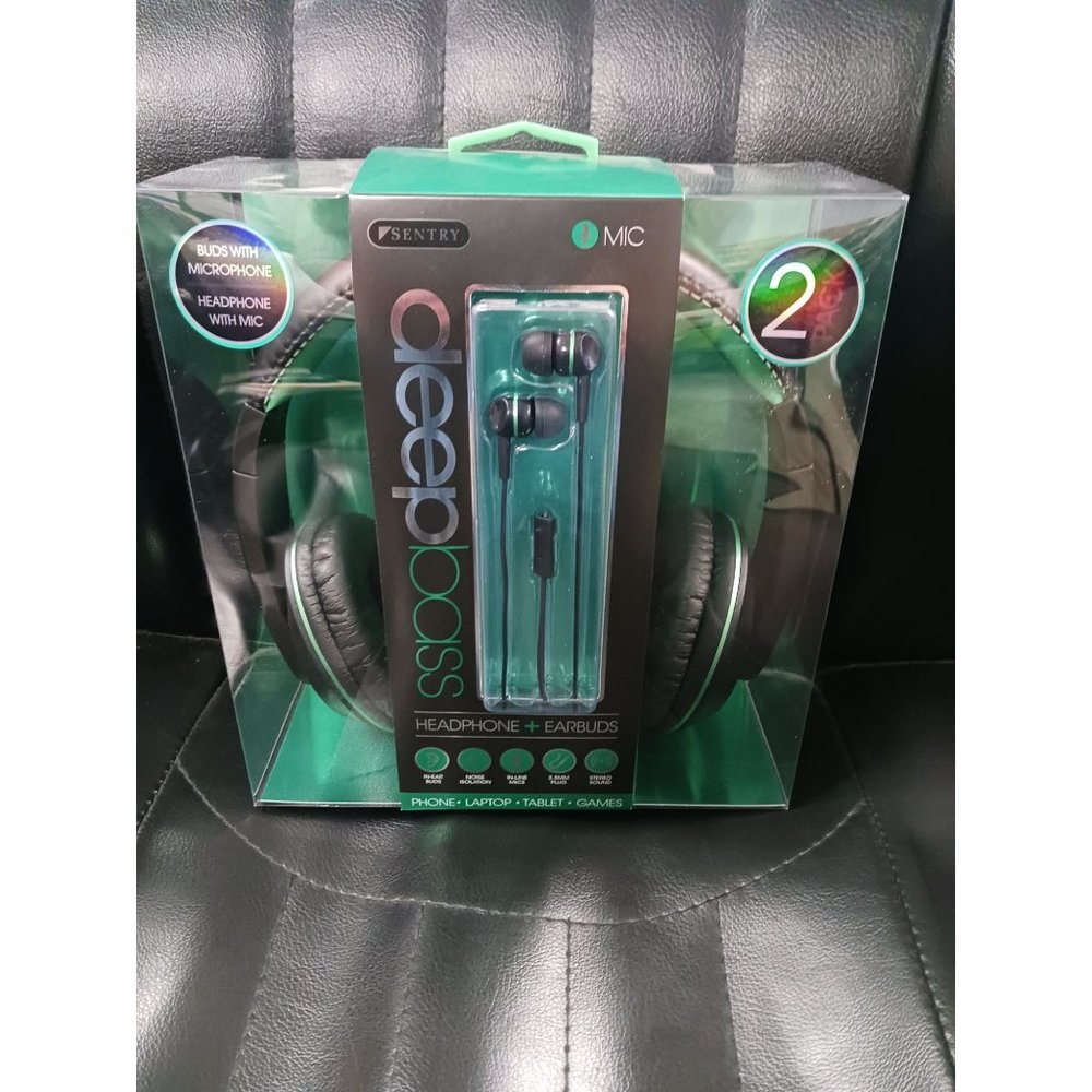Sentry Deep Bass Headphone & Earbuds NWT